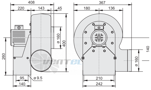 Rosenberg EPND 160-2 - описание, технические характеристики, графики